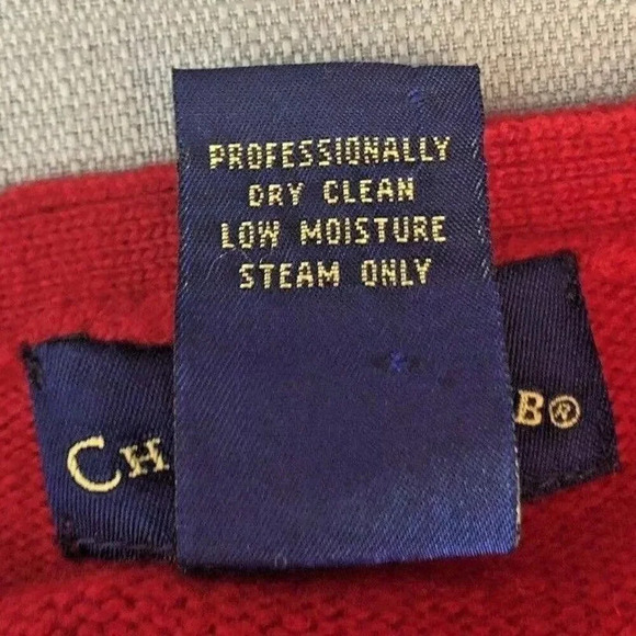 CHARTER CLUB Women Long Sleeve Lambswool Pullover V-Neck Red Sweater Size Medium - Picture 12 of 12